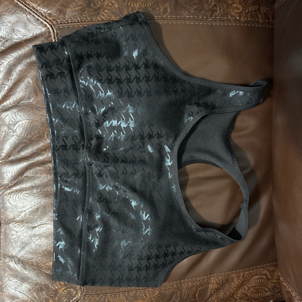 Black and Gray Women's Sports Bra